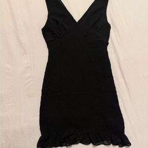 She + Sky Black V-Neck Mini Dress
